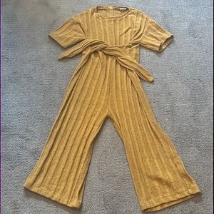 Zara yellow jumpsuit